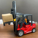 1/24 2.4G 11CH Alloy RC Heavy Forklift Crane Car Lifting Music Spray Scene Simulation Children Toy For Boys