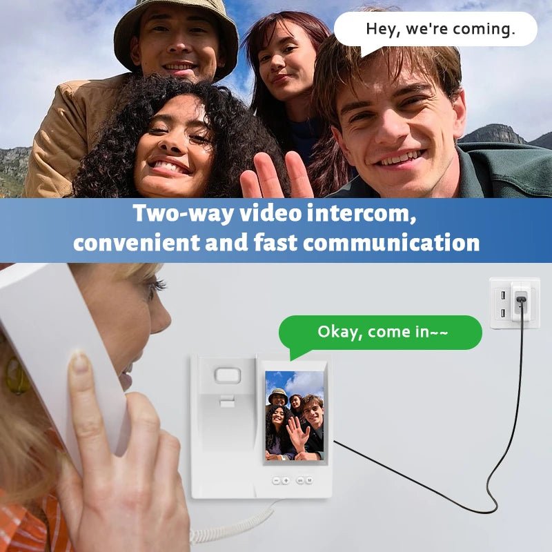 Y8-KP1 Wireless Video Doorbell 720p HD Camera Battery Powered Night Vision Two-Way Audio Intercom Easy Installation Smart Doorbell