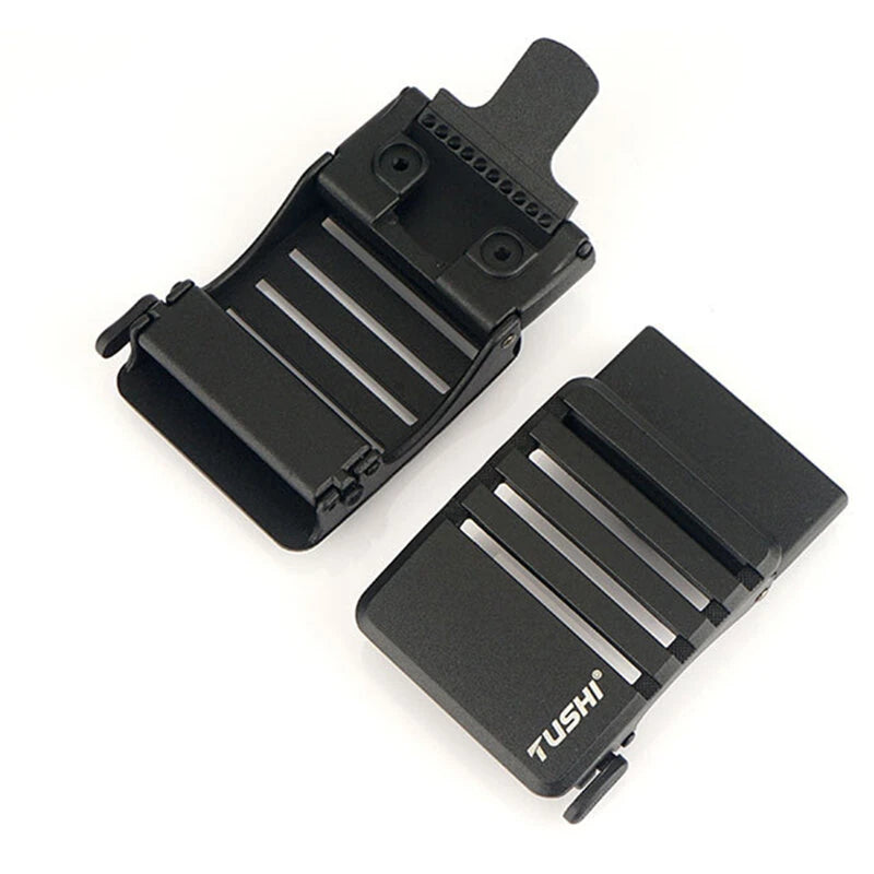 TUSHI 120cm Nylon Hard Tactical Belt for Men Metal Automatic Buckle Belt Military Belt for Outdoor Sports