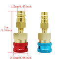 Quick Connect Coupler R1234YF to R134A Adapter HVAC Auto AC Tool High and Low Side Fittings Efficient Quick Connect