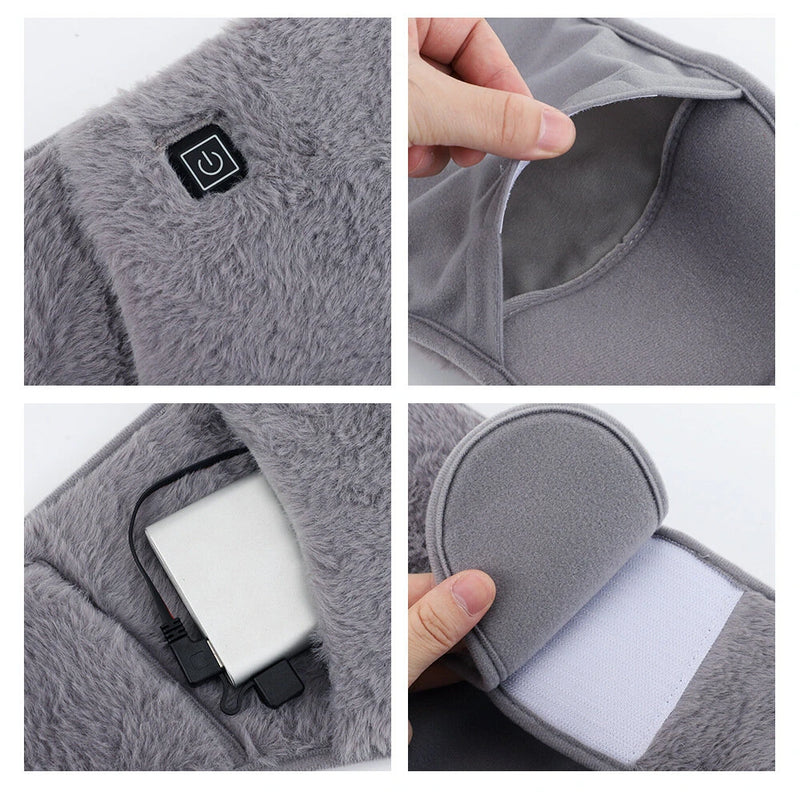 Heated USB Waist Belt 3 Adjustable Temperatures Warm Waist Belt Electric Heating Waist Belt Can Warm Hands Waist And Stomach Plush Belt To Keep Warm In Winter