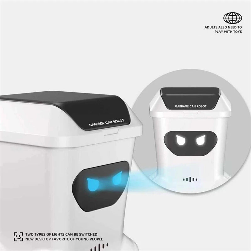 MSS Z6757 RTR 1/64 2.4G Mini RC Car Fun Remote Control Trash Can Garbage Can Robot LED Light 360  Rotation Desktop Vehicles Models Intelligent Creative Collection Toys
