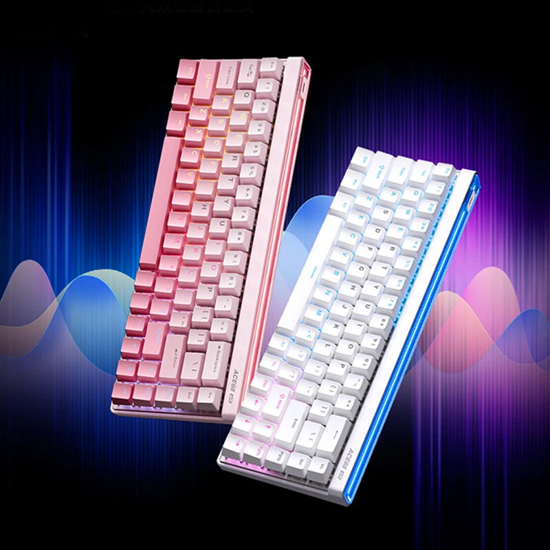 MCHOSE Ace 68 Air Magnetic Switch Mechanical Keyboard with RGB Light Box 8K Polling Rate 256K Scan Rate 0.08ms Latency Adaptive Calibration Wired Gaming Keyboards