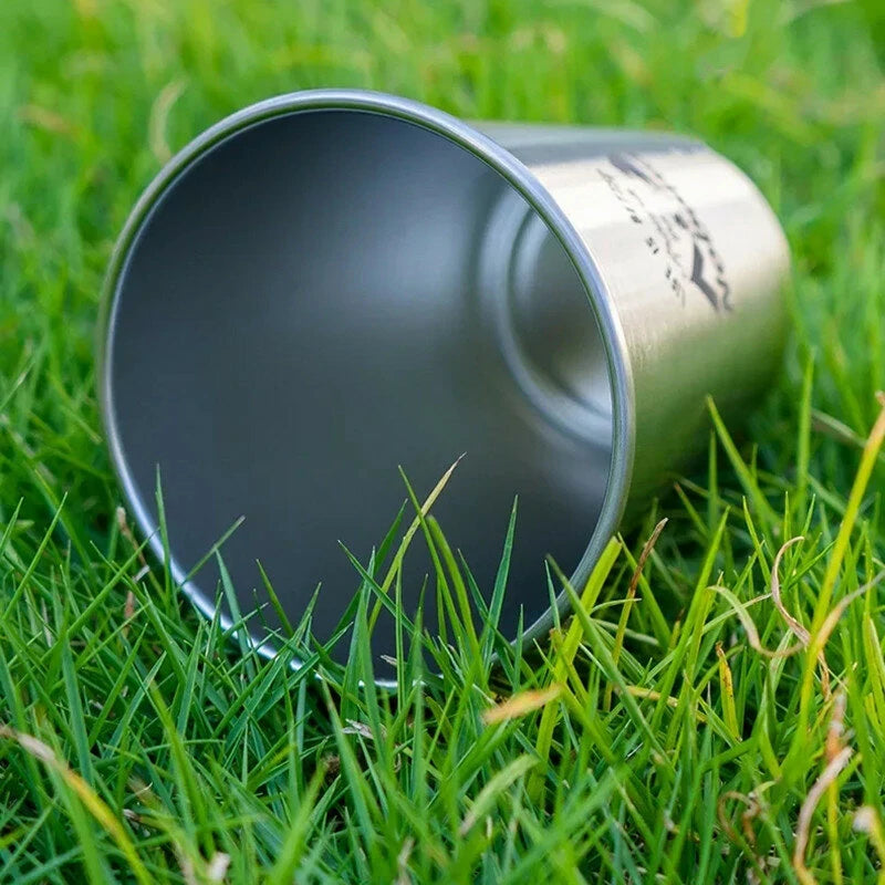 Outdoor 304 Stainless Steel Cup Set Camping Cup 4/6/8PCS Camping Portable Water Cup Travel Coffee Cup Picnic Barbecue Cup