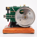 OKMO 1/8 Scale 3.6cc Mini Vintage Single Cylinder 4-Stroke Working Gasoline Engine Model  with Wooden Base Version Ready to Run 1140