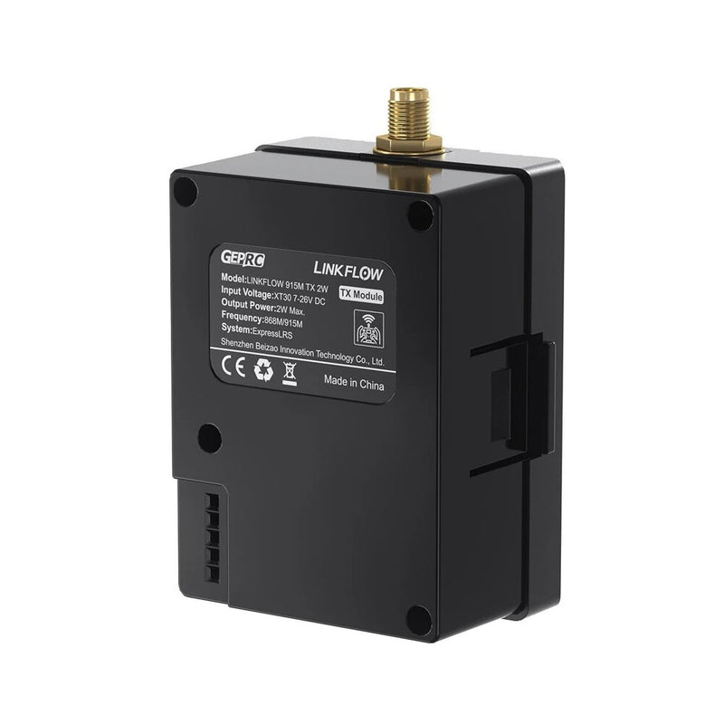 GEPRC LINKFLOW 868/915MHz 2W ELRS Open-Source 2000mW High Power TCXO TX Module With Moxon Antenna for FPV Racer Drones