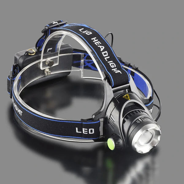 BIKIGHT 568D 650LM LED HeadLamp Waterproof 3 Modes Telescopic Zoom Rechargeable Running Camping Cycling Light