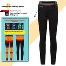 TENGOO HT-08A Women Electric Heated Trousers - 8 Heating Areas, 3 Temperature Control, Waterproof Winter Warm Thermal Leggings Pants for Outdoors