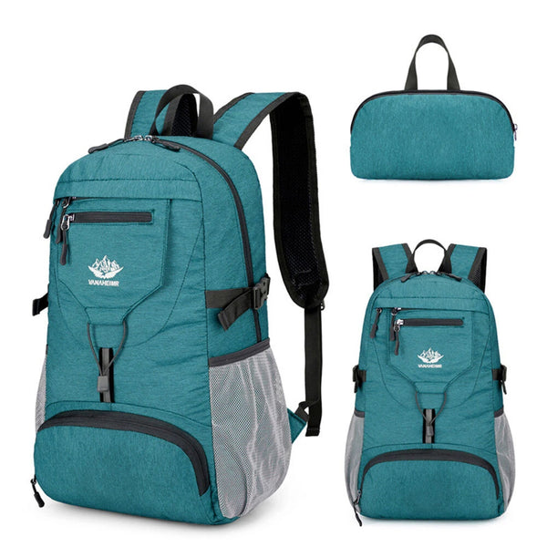 IPRee Foldable Lightweight Fishing Backpack Foldable Travel Bag Men Women Outdoor Sport Camping Climbing Cycling Trekking Shoulder Bags Daypack