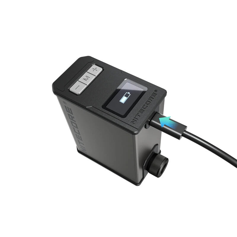 Nitecore EBP10 Electric Bike Air Pump 83W 144PSI 6 Inflation Modes LED Digital Gauge High Pressure Display Portable Cycle Car Motorbike Football Inflator with Valves