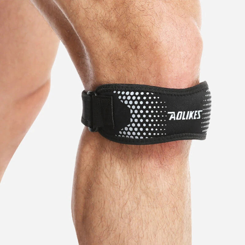 AOLIKES 1PCS Adjustable Knee Pad Knee Pain Relief Patella Stabilizer Support for Hiking Football Basketball Running Sport