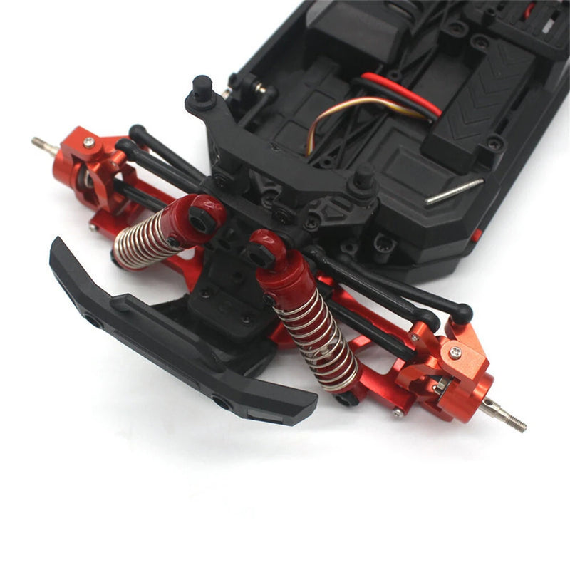 Upgraded Metal Parts Front Rear Suspension Arms Steering Cup C Hubs Rear Wheel Seat Set for 1/18 HS 18311 18312 18301 18302 18321 18322 RC Cars Vehicles Models Parts