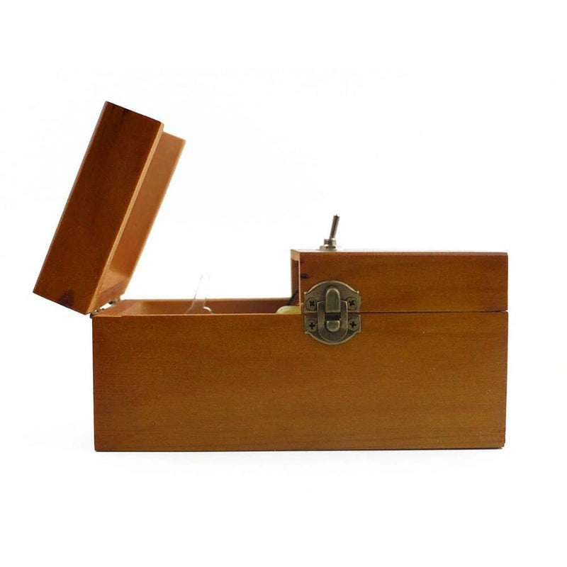 Brown Classic Wooden Useless Box Interactive Perpetual Machine Toy for Kids and Adults