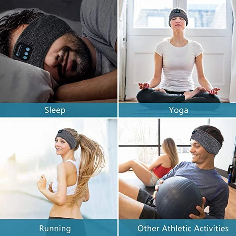 KALOAD Yoga Soft Sleep Eye Mask 3D Contoured Music Play Sleeping Headphones Answering Phone Calls Wireless Sport Mask with Built-in Battery for Deep Sleep