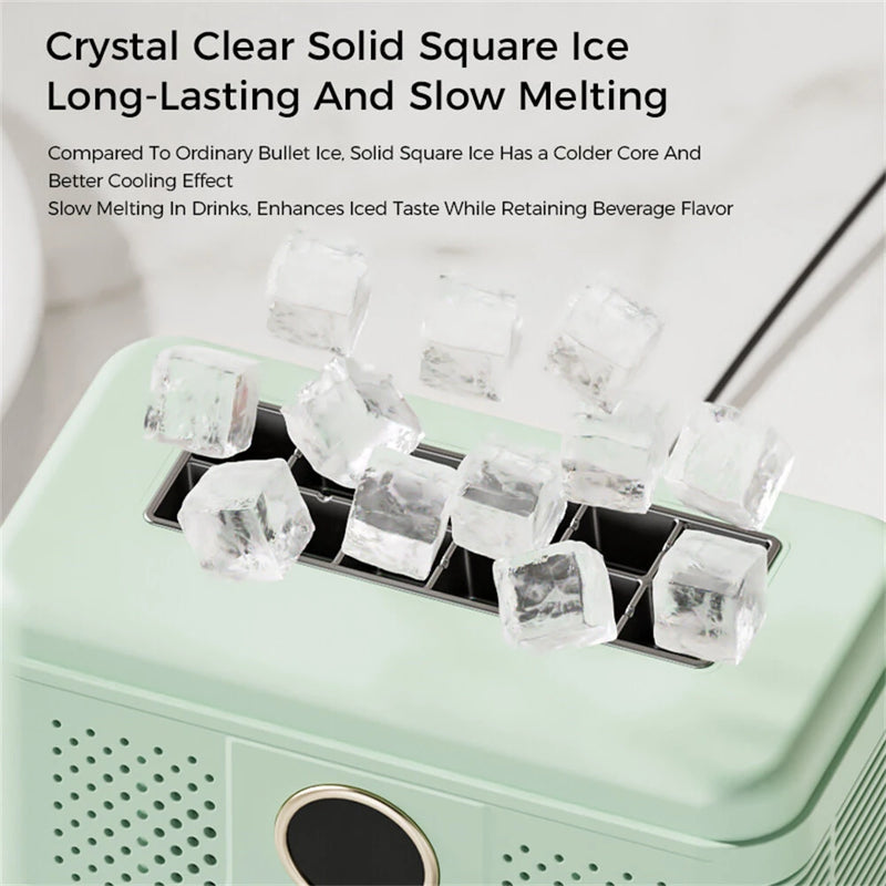 EXPED SMART Portable Mini Countertop Ice Maker Machine Quick 12 Solid Ice Cubes in 20 Mins Quiet & Compact for Home Office Camping Car Use