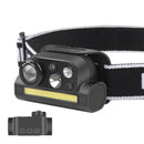 XPG+COB 4 Modes Zoomable Headlamp Waterproof Multi-functional Type-c Charging Headlight Flashlight Head Torch Lamp