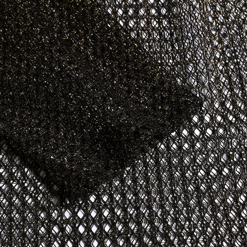 INCERUN Mens T-shirt Hollow Out Loose Fit Tee Fashion Casual Black T Shirt Summer Comfy Round Neck Long Sleeve Top