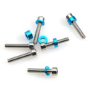 24PCS M3 Aluminum Alloy Flat Gasket Set for Tamiya 53539 TT02 TT01 XV01 XV02 RC Car Parts