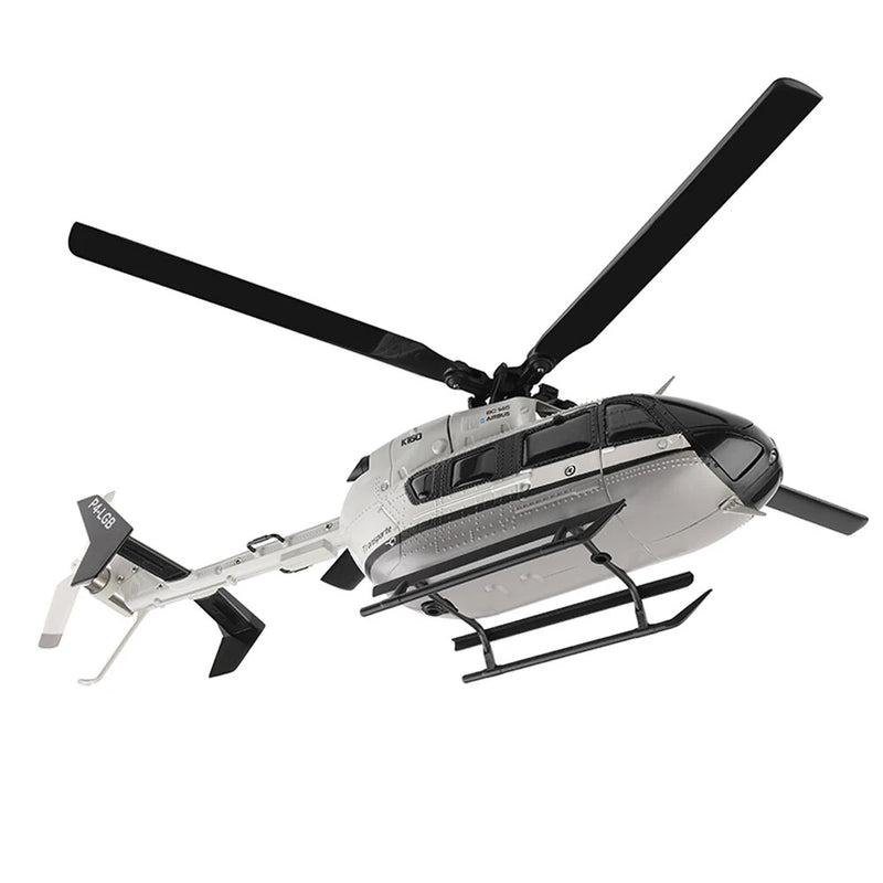 XK K160 2.4G 4CH 6-Axis Gyro Altitude Hold Brushless Motor Military Green Flybarless EC145 Scale RC Helicopter RTF