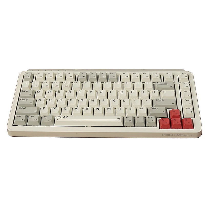 XIAOMI MIIIW ART Z830 83 keys RGB Mechanical Gaming Keyboard Tri-mode Gasket Structure Hot Swappable PBT Sublimation Keycaps 2.4G/BT/Wired Rechargeable E-sports Gamer Keyboards