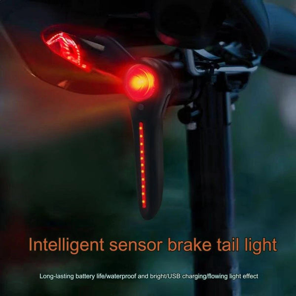 BIKIGHT Smart Brake Sensing Bike Taillight Light Sensing Rear Light 6 Lighting Modes IPX6 Waterproof Type-C Rechargeable Bicycle Rear Light