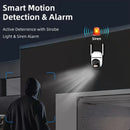 1080P 5X Zoom WiFi Security Camera 2K HD PTZ Panoramic View Color Night Vision Motion Detection Two Way Audio ICSEE APP IP65 Waterproof Work with Alexa Google Assistant