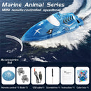 JJRC S21 RTR 2.4G Mini RC Boat Stunt Roll Marine Animal Series Speedboat 360 Rotation LED Lights Vehicles Models Waterproof Toys