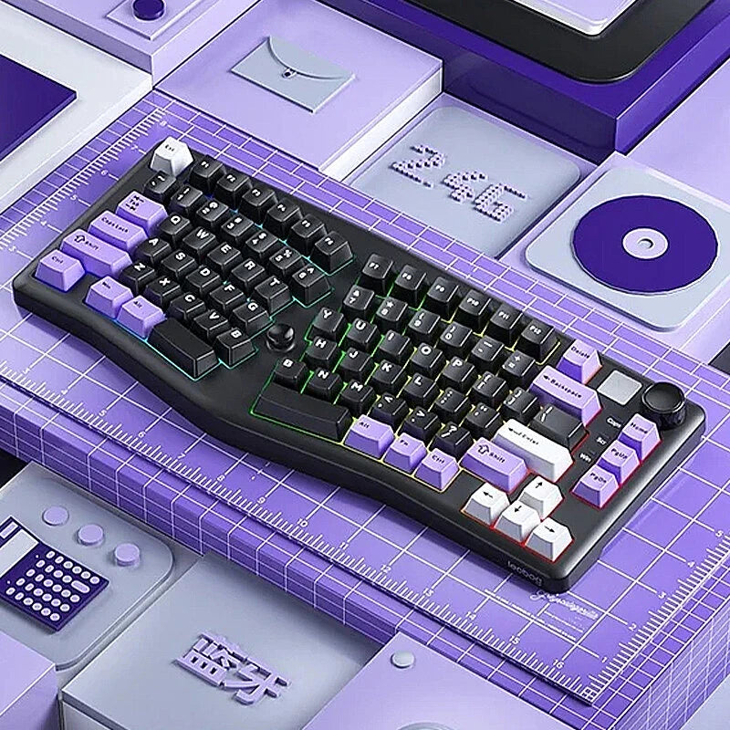 LEOBOG A75 Mechanical Keyboard with KnobTop Structure Hot-swap Barbies Switch RGB 83 Key Triple Mode 75% Layout E-sports Gaming Keyboard
