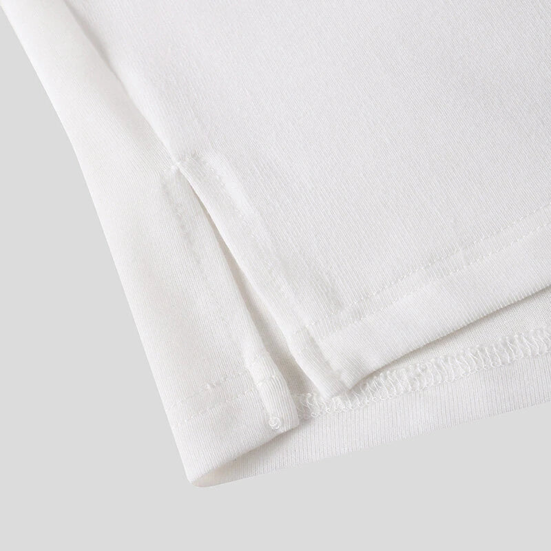 INCERUN Mens T-shirts High Neck Slim Fit Muscle Workout Summer Casual T-shirt