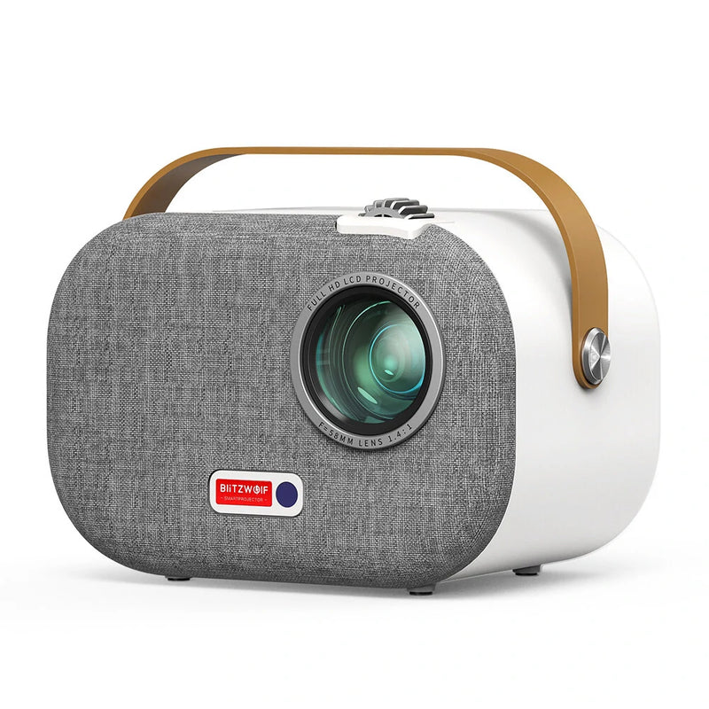 BlitzwolfV2 1080P Android Projector Automatic Keystone Correction 5G-WIFI 9500 Lumens Android 9.0 Google Assistant Portable  Mini Home Theater Outdoor Movie