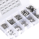 200pcs 304 Stainless Steel Set Screw M3 M4 M5 M6 M8 Allen Head Socket Hex Grub Screw Set Cup Point Assortment Kit Metric
