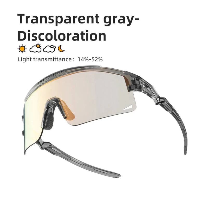 ROCKBROS Cycling Goggles Photochromic Anti-Fog Ultralight UV Protection Biking Glasses MTB Road Outdoor Sports Sunglasses