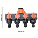 4 Way Garden Hose Splitter Faucet Hose Connector Hose Water Divider With 4 Separate Switches For Outdoor Sprinkler System