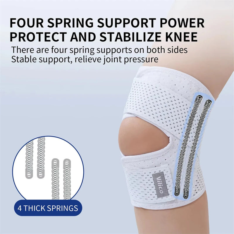 VILICO 1pcs Sports Kneepad Sports Kneepad Pressurized Elastic Knee Pads Knee Support Joints Protector Fitness Gear Injury Recovery Brace Protector Non-Slip