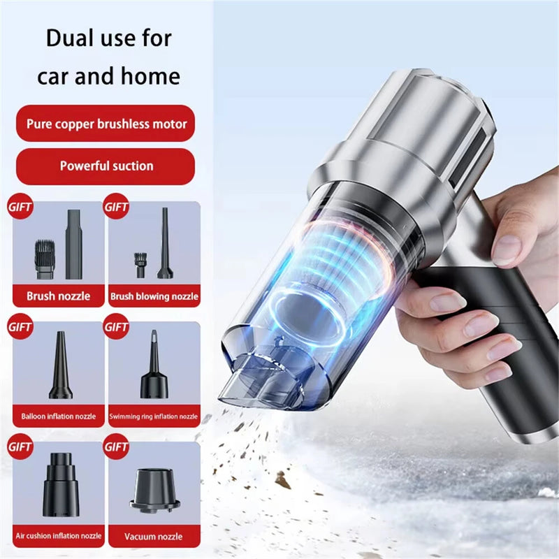 Wireless Portable 12000PA 7.4V Two-Speed Adjustment Brushless Foldable Vehicle Multifunctional 4-in-1 Vacuum Cleaner Pro Handheld for Car Home Appliance