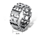 IPRee Multifunctional Bracelet Tool Stainless Steel Outdoor Bracelets 29 in 1 Bolt Screwdriver Bike Wrench Watch Strap Tools Kit