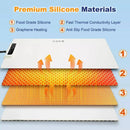 Multifunctional Silicone Insulated Food Warming Board Electric Food Warming Mat  3-Level Temperature Adjustable Compatible With Metal, Ceramic, Glass And Enamelware