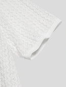 Mens Hollow Round Neck Short Sleeve T-Shirt