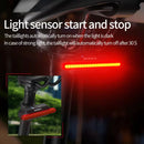 MEROCA Super V Smart Brake Sensing Bike Taillight 500mAh Battery 6 Lighting Modes IPX5 Waterproof Type-C Rechargeable Bicycle Rear Light