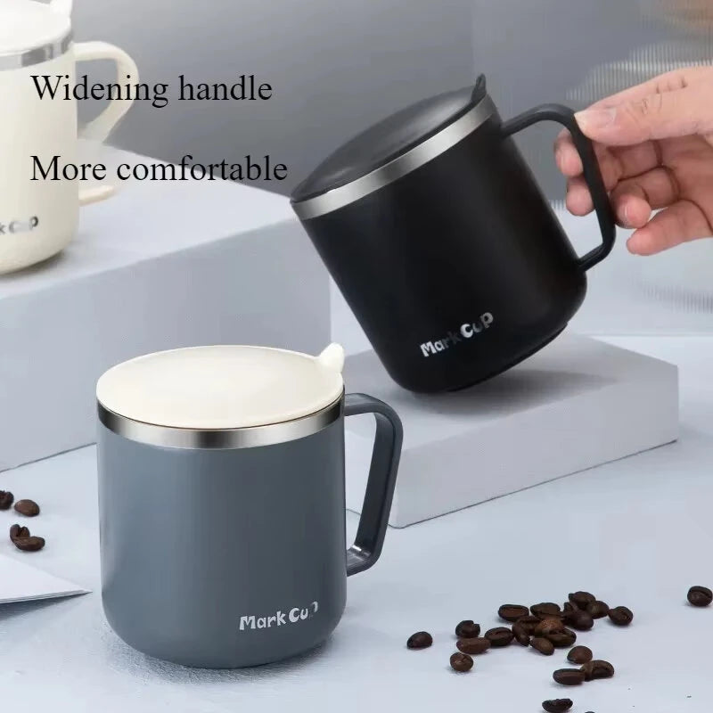 IPRee 400ml Portable Thermal Water Bottle 304 Stainless Steel Coffee Thermos Cup with Handle Leakproof Vacuum Flask Insulated Cup