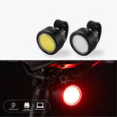 BIKIGHT 100LM Mini Bike Headlight Taillight 200mAh Type-C Rechargeable 3 Modes Adjustable Warning Bicycle Light for MTB Night Riding Safety