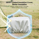 WARMOUNTS Backpack Cooler Insulated 75 Cans w/ Insulating Cover, Upgraded Leakproof Soft Cooler Backpack 2 Compartment for Camping Hiking Picnic Beach