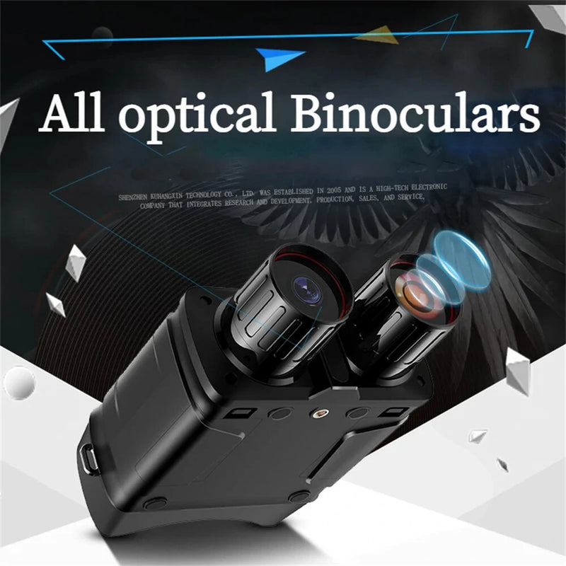 Night Vision Instrument 10X Zoom Night Vision Instrument 4-Inch Large Screen 5K Day And Night Dual Binoculars For Recording