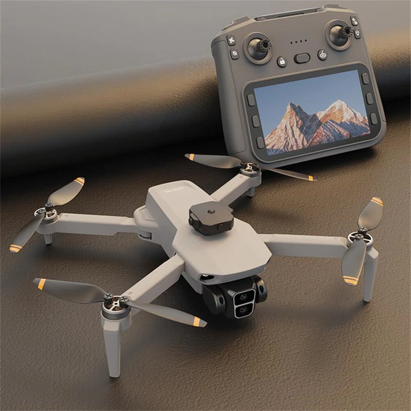 LYZRC L106-1 GPS 5G WiFi FPV with 5.9inch LCD Screen Controller 720P HD Dual Camera Servo Gimbal 360 Obstacle Avoidance Brushless Foldable RC Drone Quadcopter RTF