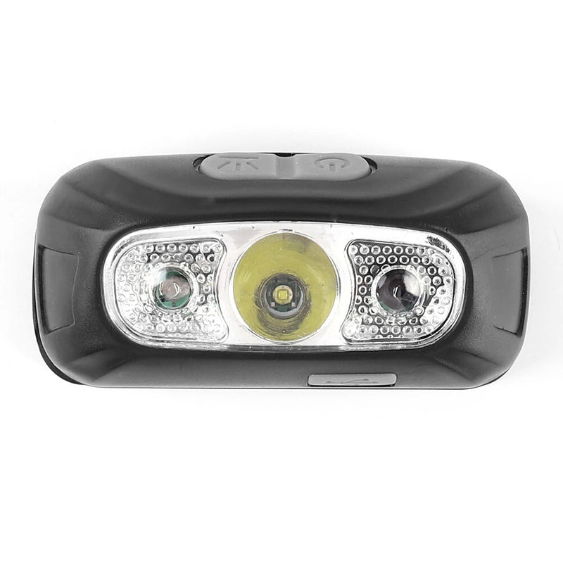 BIKIGHT Mini USB Rechargeable XPG+ 2 LED Headlamp Sensor Headlight Camping Flashlight Outdoor Light Fishing Portable Torch Lamp