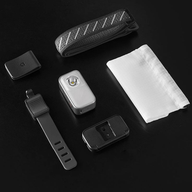 Xiaomi Mijia 600lm 110m Mini Clip-on Light Multifunctional Portable Cam Picnic Cycling Fiing Outdoor Lamp Multi-mode Long Battery Life IP66 Waterproof Flashlight Suitable for Camping and Cycling Headlamp