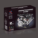 K96206 V8 Engine Model Brick MOC Technical Car Building Block for Lamborghini with LED Lights App Controlled Assembly Kit 715PCS Kit Toys Chrismas Gifts