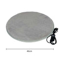 IPRee Winter Round Rabbit Fleece Usb Interface Waterproof Heating Seat Cushion, Office Outdoor Car Electric Heating Seat Cushion