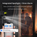 2MP Wireless WiFi Security Camera Color Night Vision Two-Way Audio Motion Detect Spotlight Siren Alarm IP65 Waterproof Smart Home Monitoring Cameras