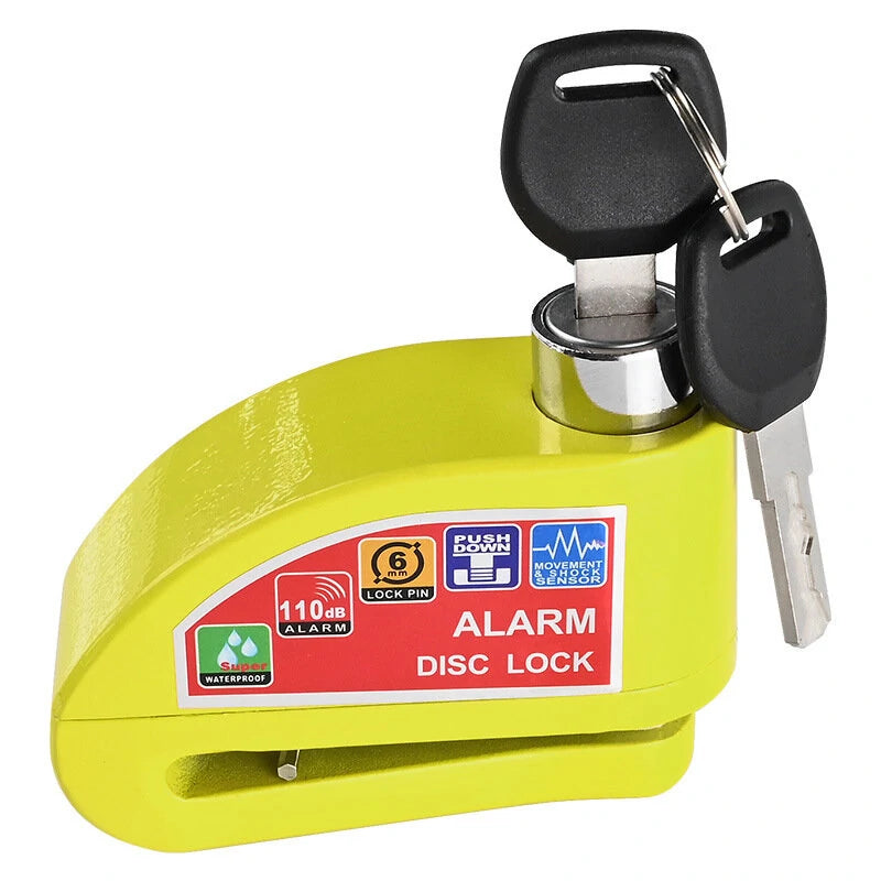 Smart Bicycle Disc Brake Lock 110dB Loud Alarm Anti-thief Protection Aluminum Alloy Waterproof Reminding Rope Lock for Bike Motorcycle